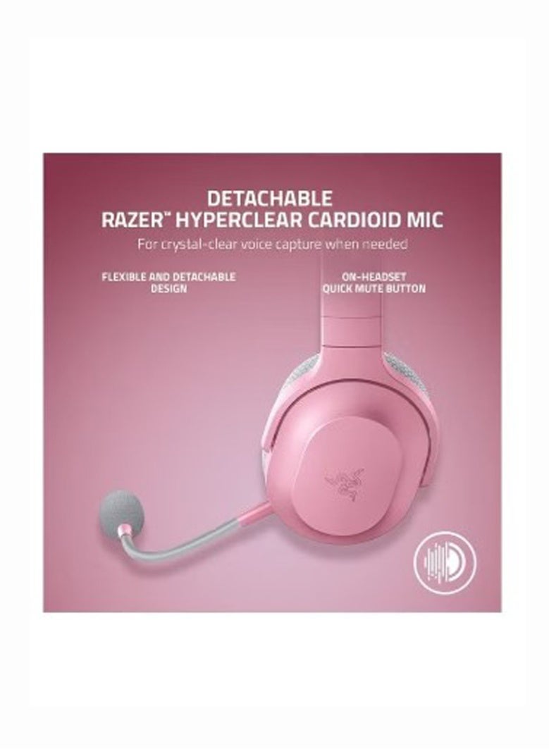 Razer Barracuda X Wireless Gaming & Mobile Headset (PC, Playstation, Switch, Android, iOS): 2022 Model - 2.4GHz Wireless + Bluetooth - Lightweight 250g - 40mm Drivers - 50 Hr Battery - Quartz Pink - Image 4